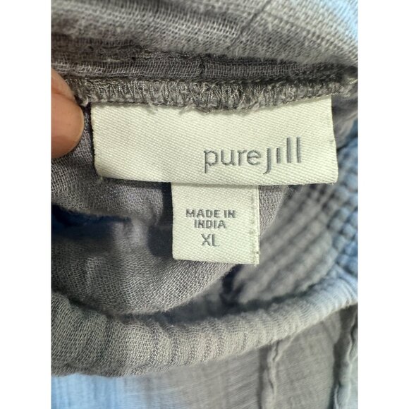 J. Jill Woven Cowl Neck Woven Soft Cotton Top Pullover Casual Minimalist XL - Picture 6 of 10